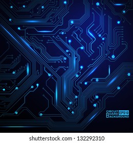 Technological vector background with a circuit board texture