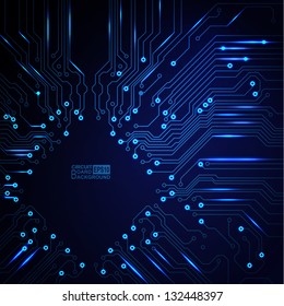 Technological vector background with a circuit board texture