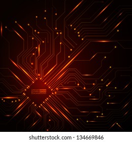 Technological vector background with a circuit board texture