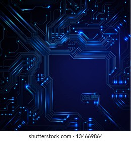 Technological vector background with a circuit board texture