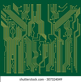 Technological vector background with a circuit board