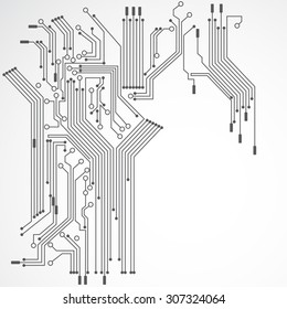 Technological vector background with a circuit board