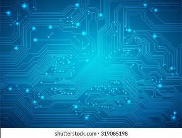 Technological vector background with a circuit board texture