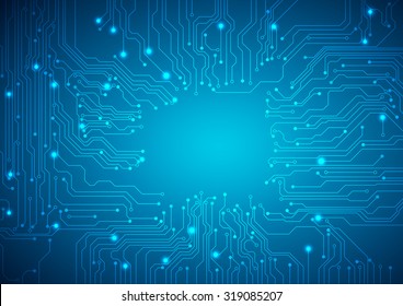 Technological vector background with a circuit board texture