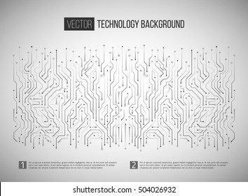 Technological Vector Background With A Circuit Board Texture. Digital Technologies Abstract Background