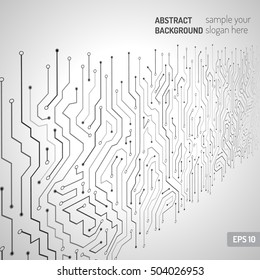 Technological vector background with a circuit board texture. Digital wall technologies abstract background