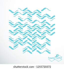 Technological vector wallpaper made with abstract lines. Modern geometric composition can be used as template and layout. 