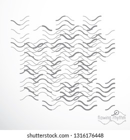 Technological vector wallpaper made with abstract lines. Modern geometric composition can be used as template and layout. 