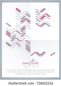 Technological vector wallpaper made with abstract lines. Modern geometric composition for use as advertising banner.