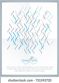 Technological vector wallpaper made with abstract lines. Modern geometric composition for use as advertising banner.