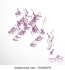 Technological vector wallpaper made with abstract lines. Modern geometric composition can be used as template and layout. 