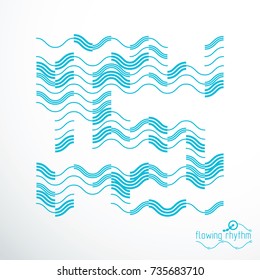Technological vector wallpaper made with abstract lines. Modern geometric composition can be used as template and layout. 