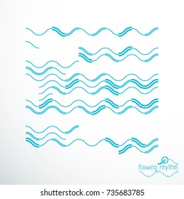 Technological vector wallpaper made with abstract lines. Modern geometric composition can be used as template and layout. 