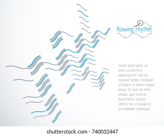 Technological vector wallpaper made with abstract lines. Modern geometric composition for use as advertising banner.