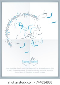 Technological vector wallpaper made with abstract lines. Modern geometric composition for use as advertising banner.