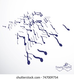 Technological vector wallpaper made with abstract lines. Modern geometric composition can be used as template and layout. 