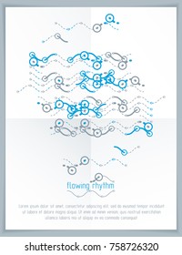 Technological vector wallpaper made with abstract lines. Modern geometric composition for use as advertising banner.