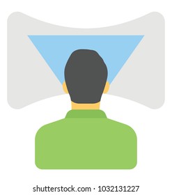
The technological vr field of view icon
