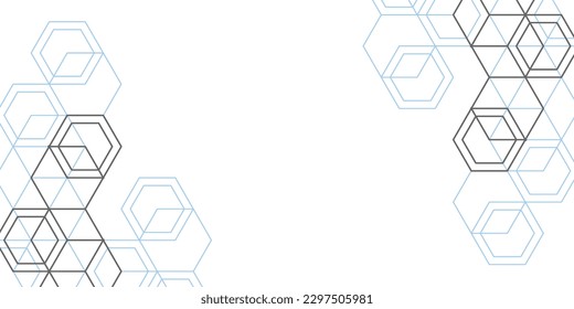 Technologisch weißer Hintergrund .Isometrische Quadrate.Geometrische Linien.Abstrakte Technologie.Vektorgrafik.