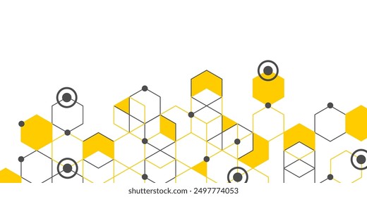 Technological white background. Mechanical Engineering background . Linear geometric drawing. Vector illustration.	