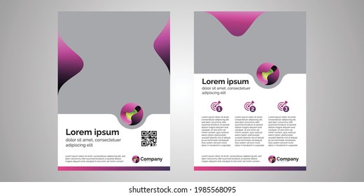 Technologie Company Flyer Flyer Leaflet Cover Layout Space For Photo, Vector Illustration Template In A5 Size, Two Sides 