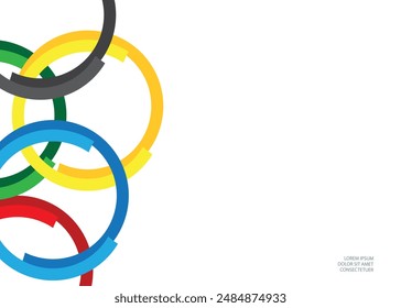 Technologies. Background with bright colored circles.