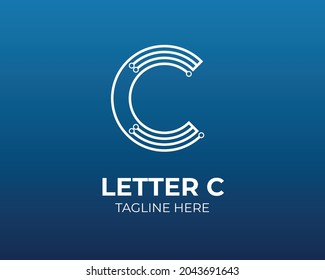 Technologies C Logo C Letter Logo Design Vector Editable Text