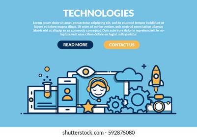 Technologies Concept for web page. Vector
