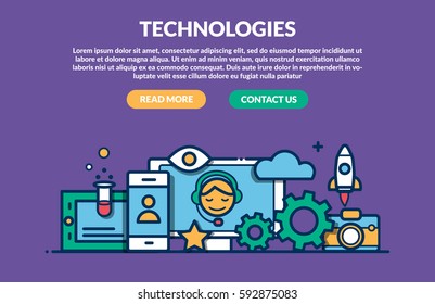 Technologies Concept for web page. Vector