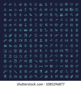 Technologies, digital marketing, gadgets and gadgets line icons