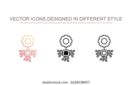 technologies icon design with white background stock illustration