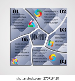 Technologies Production Infographic Elements and Charts. 
