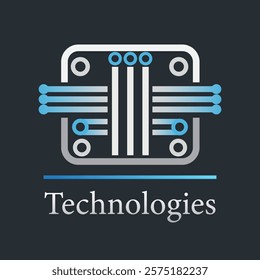 Technologies, smartphones, iPads, laptops, logo