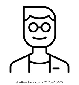 Technologist icon in thin line style Vector illustration graphic design