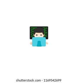 Technologist vector flat illustration