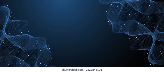 Technology abstract background with circuit board texture. Creative idea AI banner. Internet technology. Tech concept for poster, header, web banner, website, presentation.