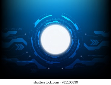 Technology abstract background with circuit board and main ball , communication and innovation concept, Vector illustration.
