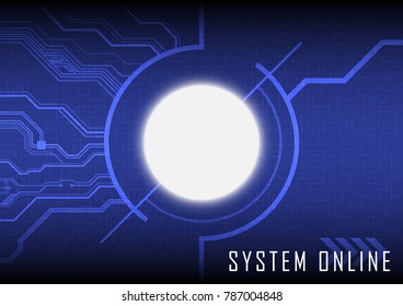 Technology abstract background with circuit light ball, Vector illustration background.