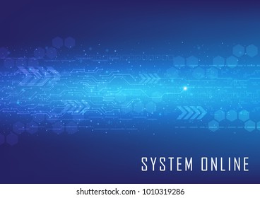 Technology abstract background with circuit line in communication concept, Vector illustration background.