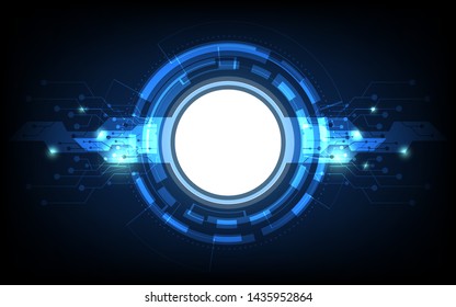 Technology Abstract Background with Circuit Line Separate Layers