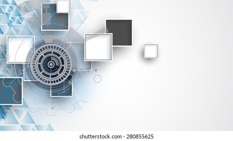 Technology abstract background collection for business solution ideas. Vector image