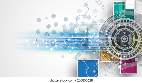 Technology abstract background collection for business solution ideas. Vector image