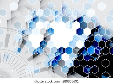 Technology abstract background collection for business solution ideas. Vector image
