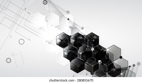 Technology abstract background collection for business solution ideas. Vector image