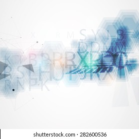 Technology abstract background collection for business solution ideas. Vector image