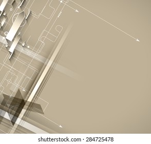 Technology abstract background collection for business solution ideas. Vector image