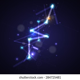 Technology abstract background collection for business solution ideas. Vector image