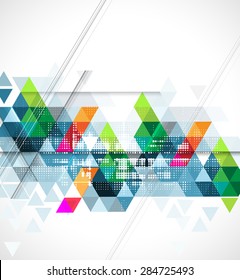 Colección de fondo de tecnología abstracta para ideas de soluciones empresariales. Imagen vectorial