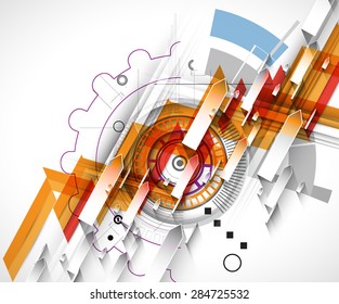 Technology abstract background collection for business solution ideas. Vector image