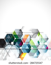 Technology abstract background collection for business solution ideas. Vector image